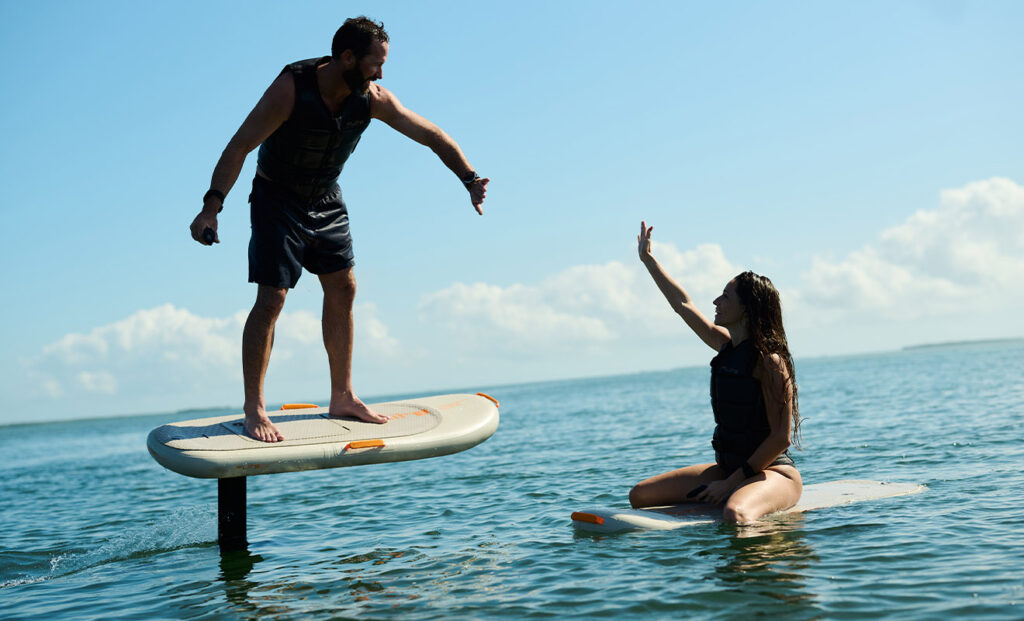 fliteboard en action, meilleur foil électrique